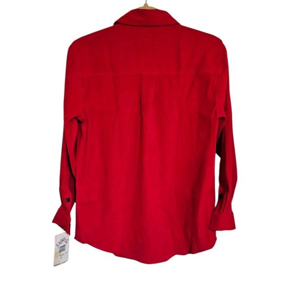 NWT Napa Valley Petites Embroidered Button Up Red Small - Picture 2 of 5